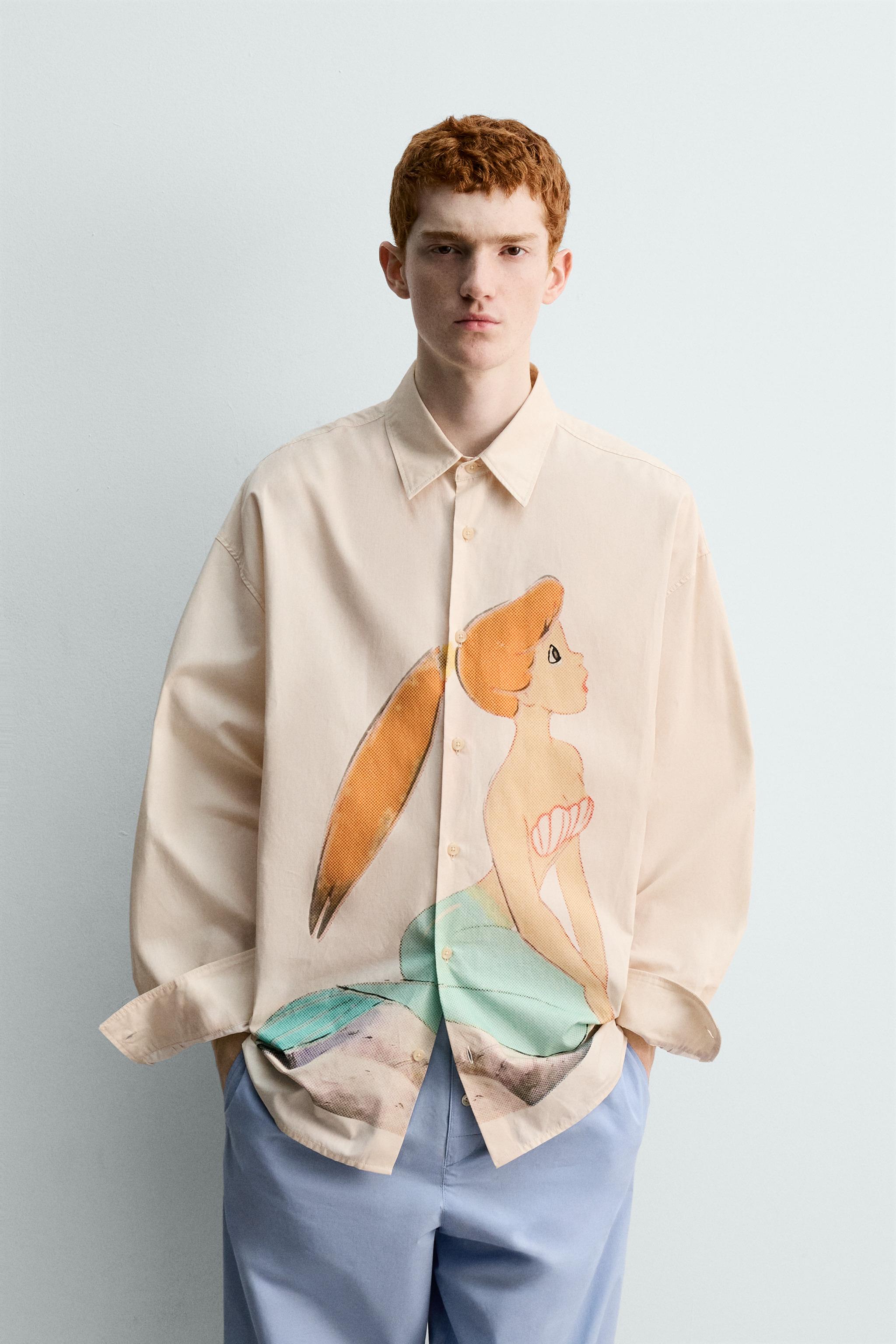 PETER PAN MERMAID SHIRT HARRY LAMBERT FOR ZARA X DISNEY